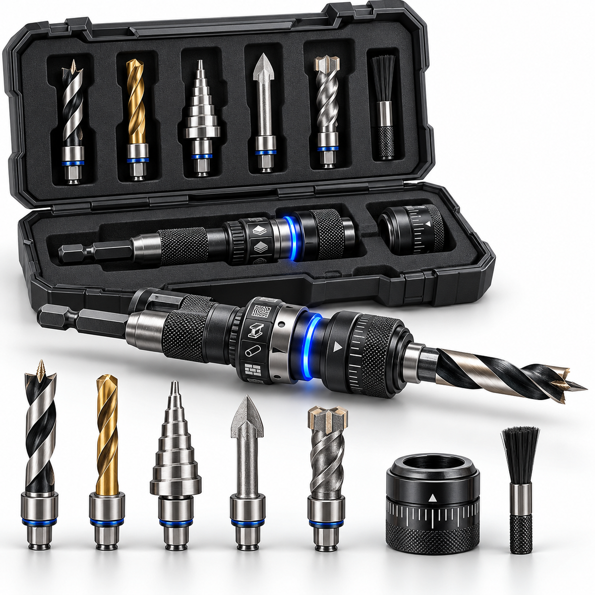 Smart 5-in-1 Adaptive Drill Bit System