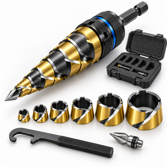 Modular Replaceable-Ring Step Drill Kit