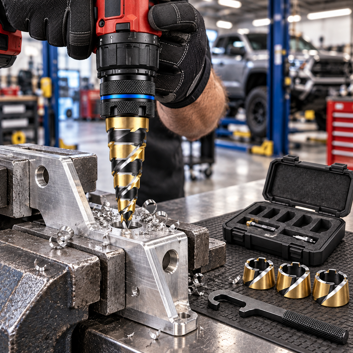 Modular Replaceable-Ring Step Drill Kit
