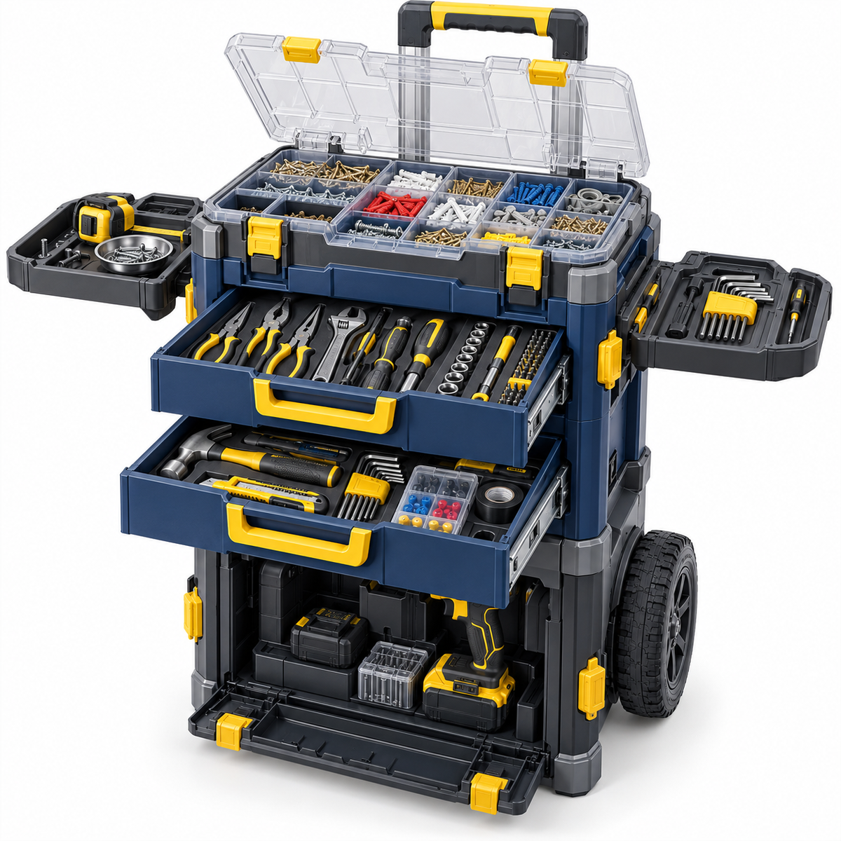 Modular Rolling Home Repair Station – All-in-One Mobile Tool Storage System