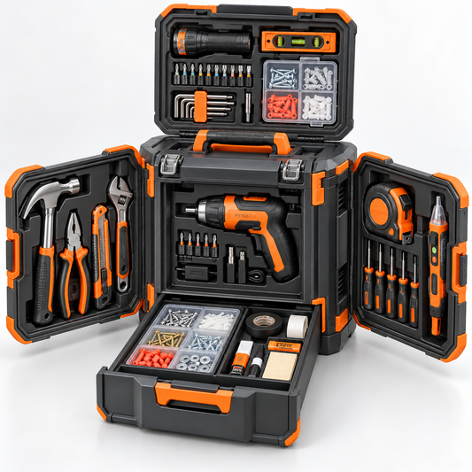 Compact Home Emergency Repair Cube – Modular All-in-One Household Tool Kit