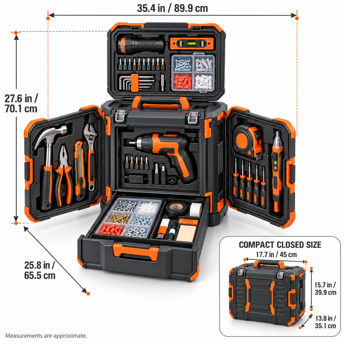 Compact Home Emergency Repair Cube – Modular All-in-One Household Tool Kit