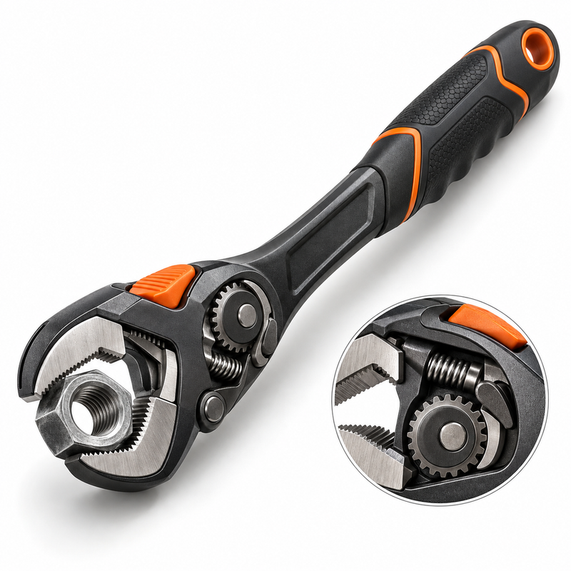 Auto-Adjusting Ratcheting Wrench – One-Hand Multi-Size Repair Tool