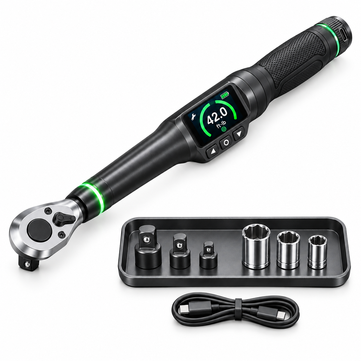Digital Torque-Control Smart Wrench – Rechargeable Precision Ratchet Kit